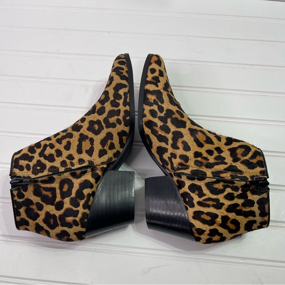 Bleecker & Bond Riley Leopard Print Booties 6.5 - Picture 11 of 12
